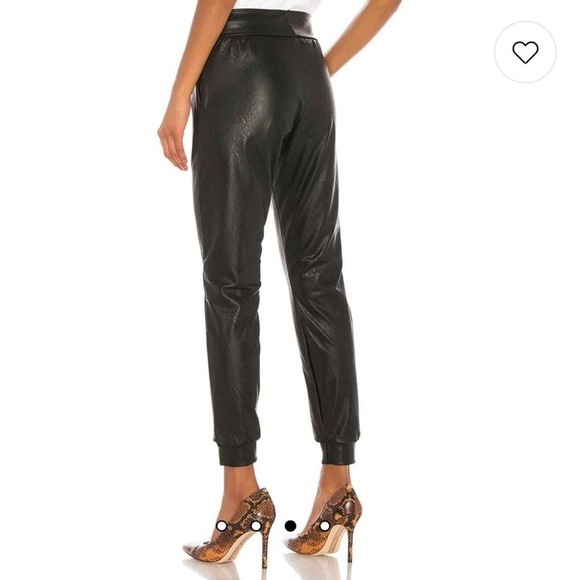 Commando Black Faux Leather Joggers size S - Picture 6 of 13